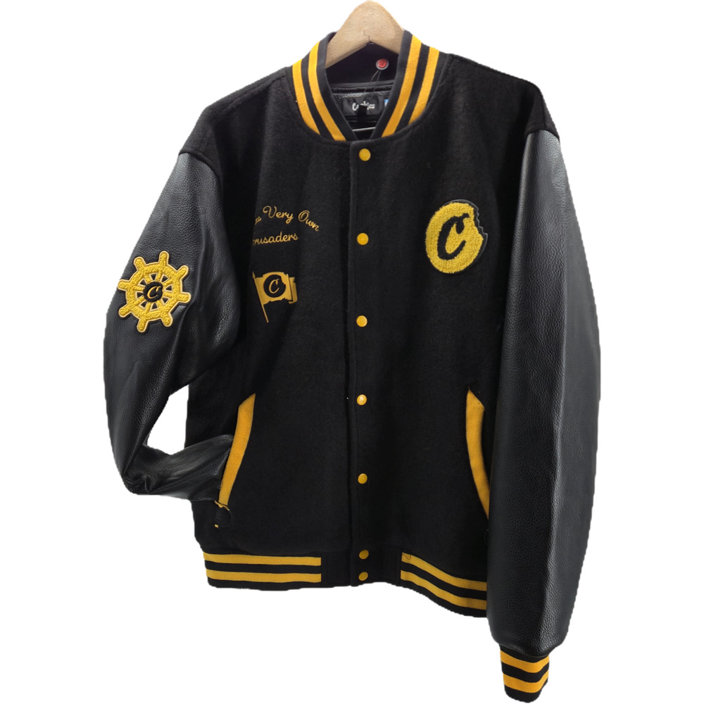 NWT Cookies SF Crusaders Letterman Jacket Black L